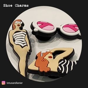 Shoe Charms " Retro Barbie" Set of 3